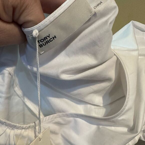 NWT Tory Burch Scoop Neck Dress in White Size 4 - Picture 7 of 10